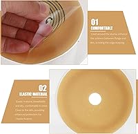 Vista 5 de EXCEART Oblea adhesiva de barrera de piel para sistema de bolsa bolsas ostomía anillo barrera de colostomía 5 unids