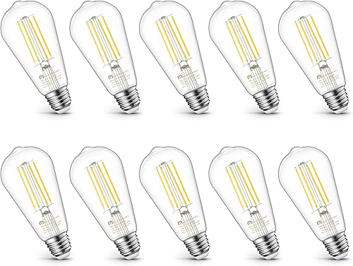 MASTERY MART Bombilla LED de 100 W, bombillas Edison, bombillas regulables E26, luz diurna blanca brillante de 5000 K, 9 W, 1100 lúmenes, ST21ST64,