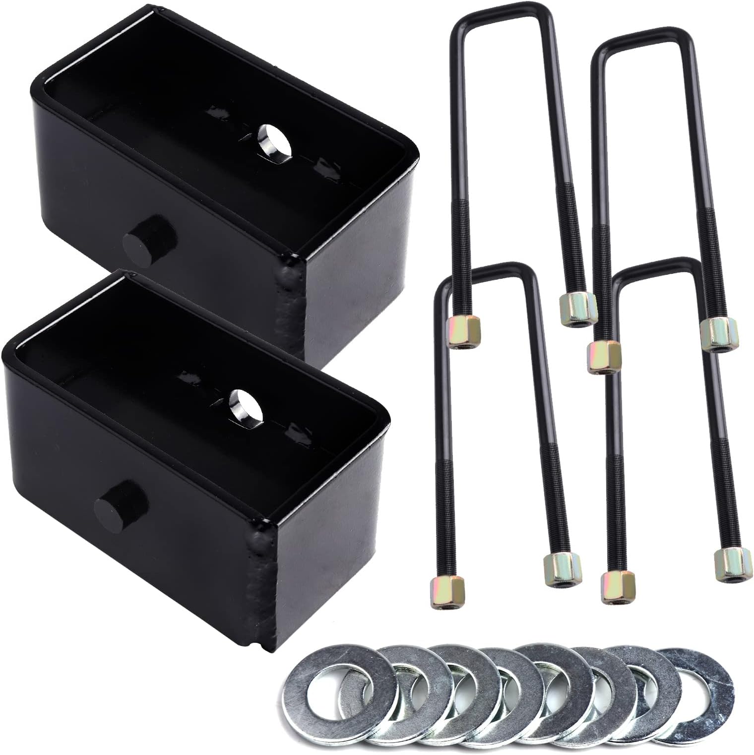 ECCPP Black Lift Blocks,Raise your vehicle 3" Rear Leveling Lift Kit for 1999-2006 Chevy Silverado 1500 GMC Sierra 1500