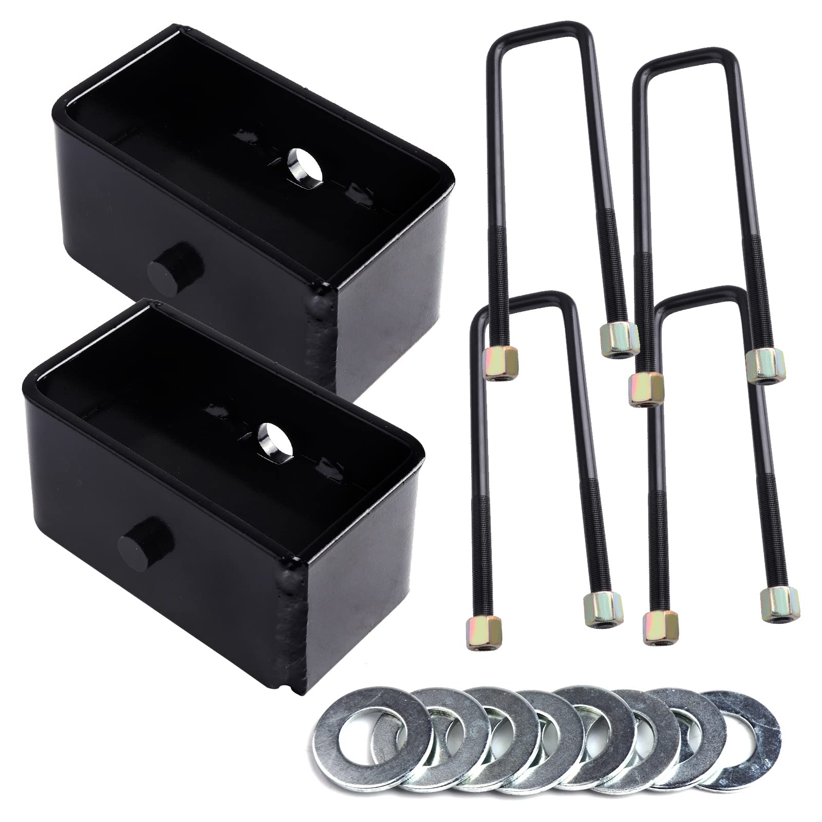ECCPP Black Lift Blocks,Raise your vehicle 3" Rear Leveling Lift Kit for 1999-2006 Chevy Silverado 1500 GMC Sierra 1500
