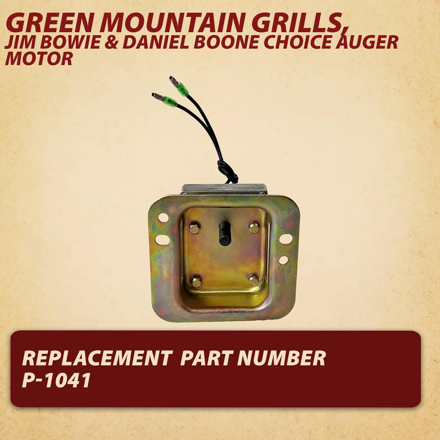 GMG 110V Auger Feed Motor, P-1041, for Daniel Boone and Jim Bowie Choice Models