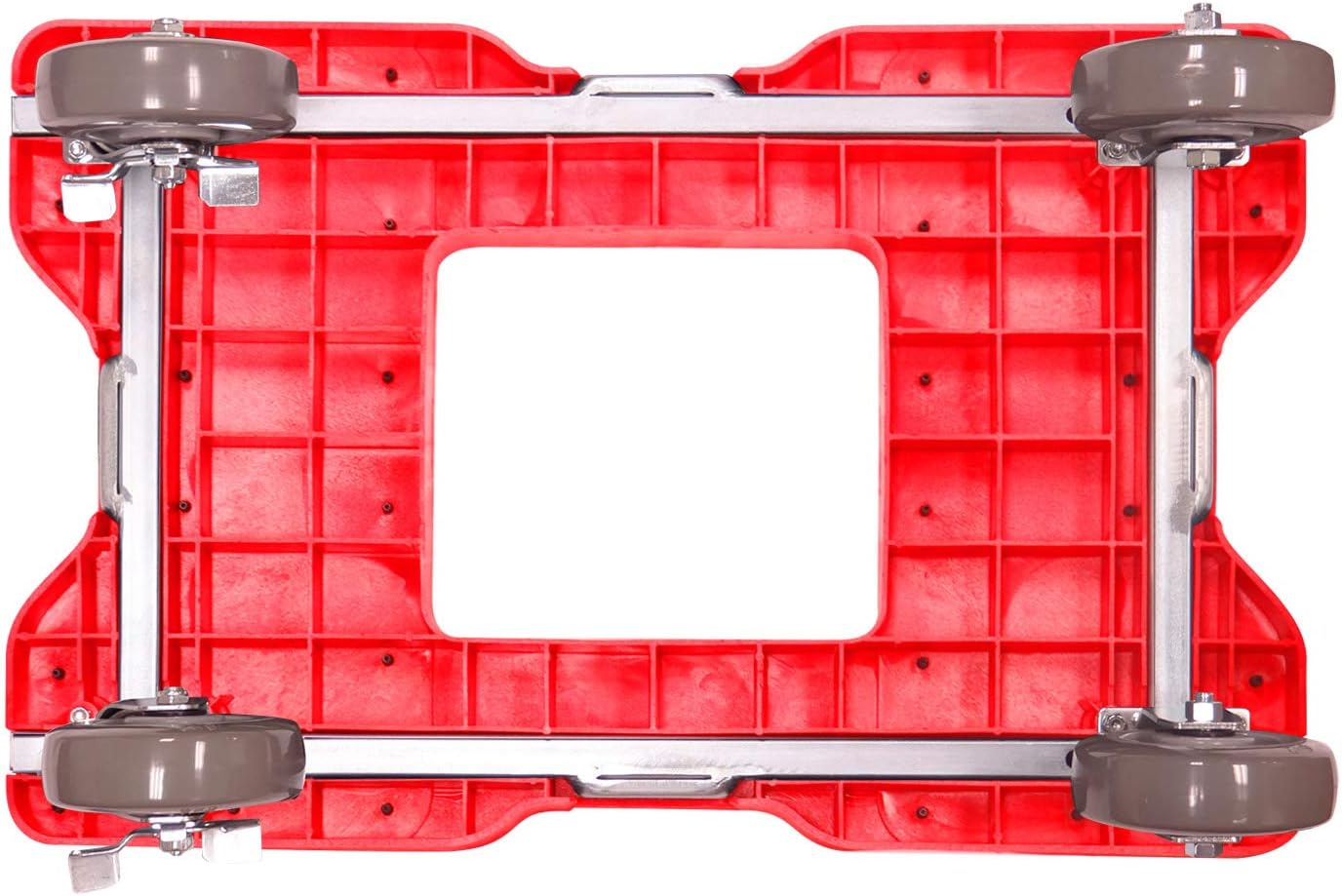 SNAP-LOC 1800 LB Super-Duty Dolly RED (USA!) with Steel Frame, 6 inch Casters and Optional E-Strap Attachment