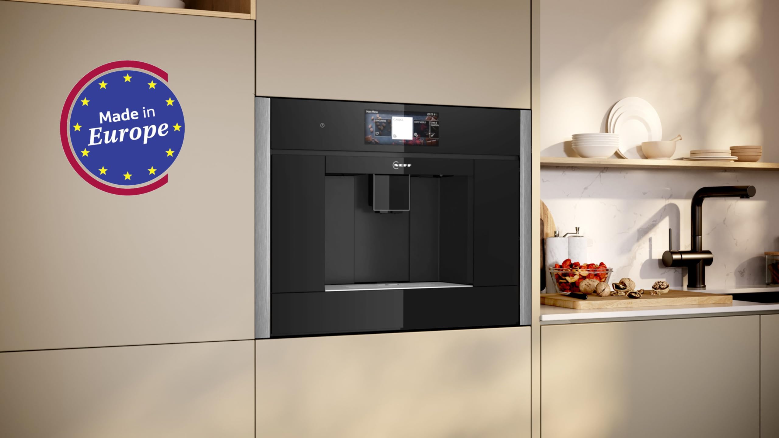 Neff CL4TT11N0, N90, macchina da caffè da incasso, display Full Touch TFT a colori e grafico
