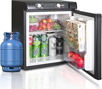 Techomey Frigo Camping Car, Réfrigérateur 12V 220V, Frigo Van Aménagé