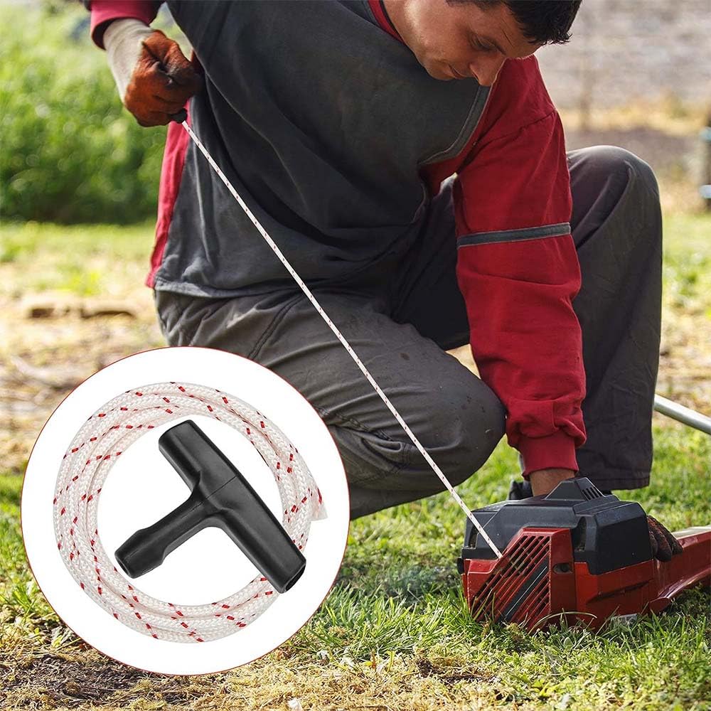 XINGMANHUILAN 3 Pcs Recoil Starter Rope with Pull Start Handle 10M Lawnmower Pull Cord with 3 Pcs Starter Handle Lawn Mower Pull Cords Engine Starter Pull Cords for Lawn Mower Engine Parts - Image 4