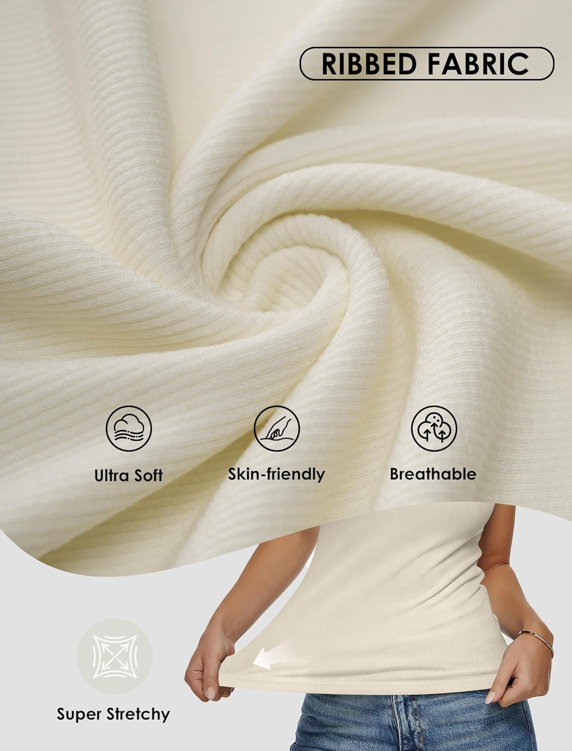 Short Sleeve Shirts for Women Crew Neck T Shirts Fitted Casual Basic Tees Summer Round Neck Causal Fashion Tops 2026 - Image 5