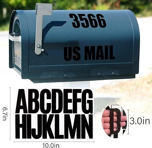 Miniatura 2 de Calcomanías de letras, 288 piezas, 18 hojas, vinilo autoadhesivo, impermeable, números de buzón, alfabeto para buzón, ventana, puerta, letrero,