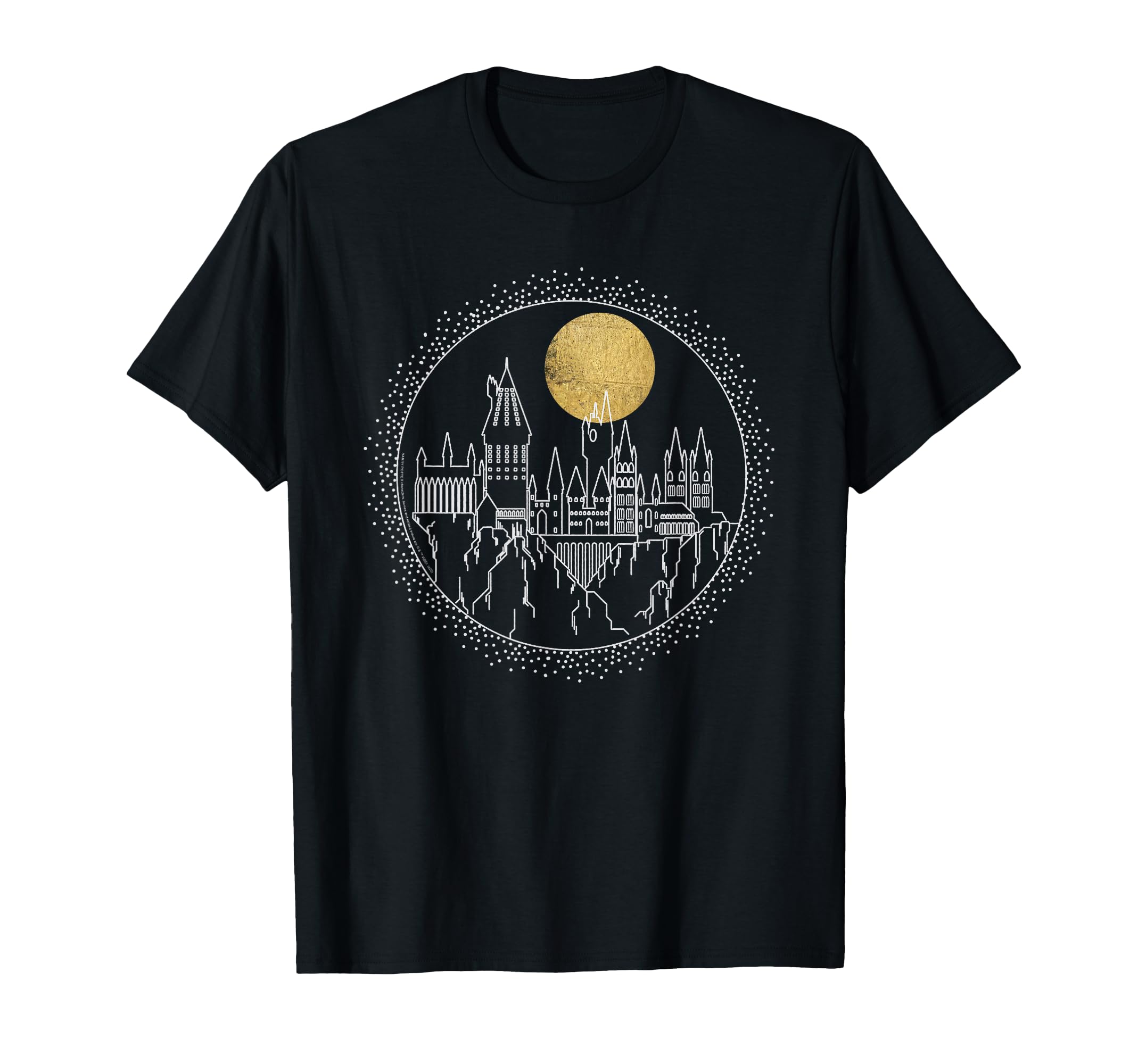 Hogwarts Full Moon Line Art T-Shirt