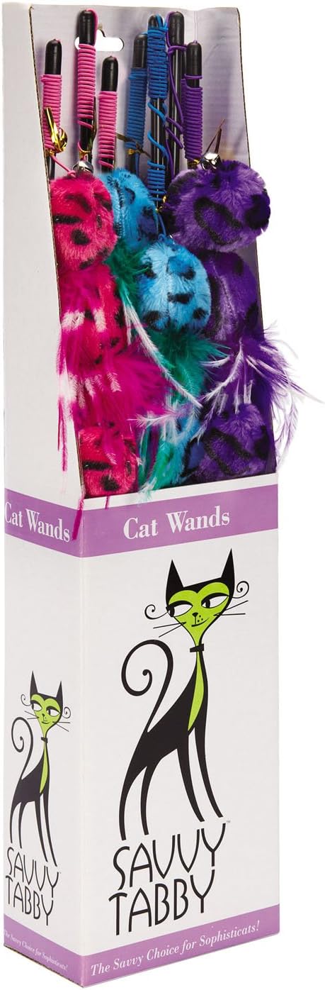 US0812 12 12-Piece Tickle Toy Teasers Display for Cats