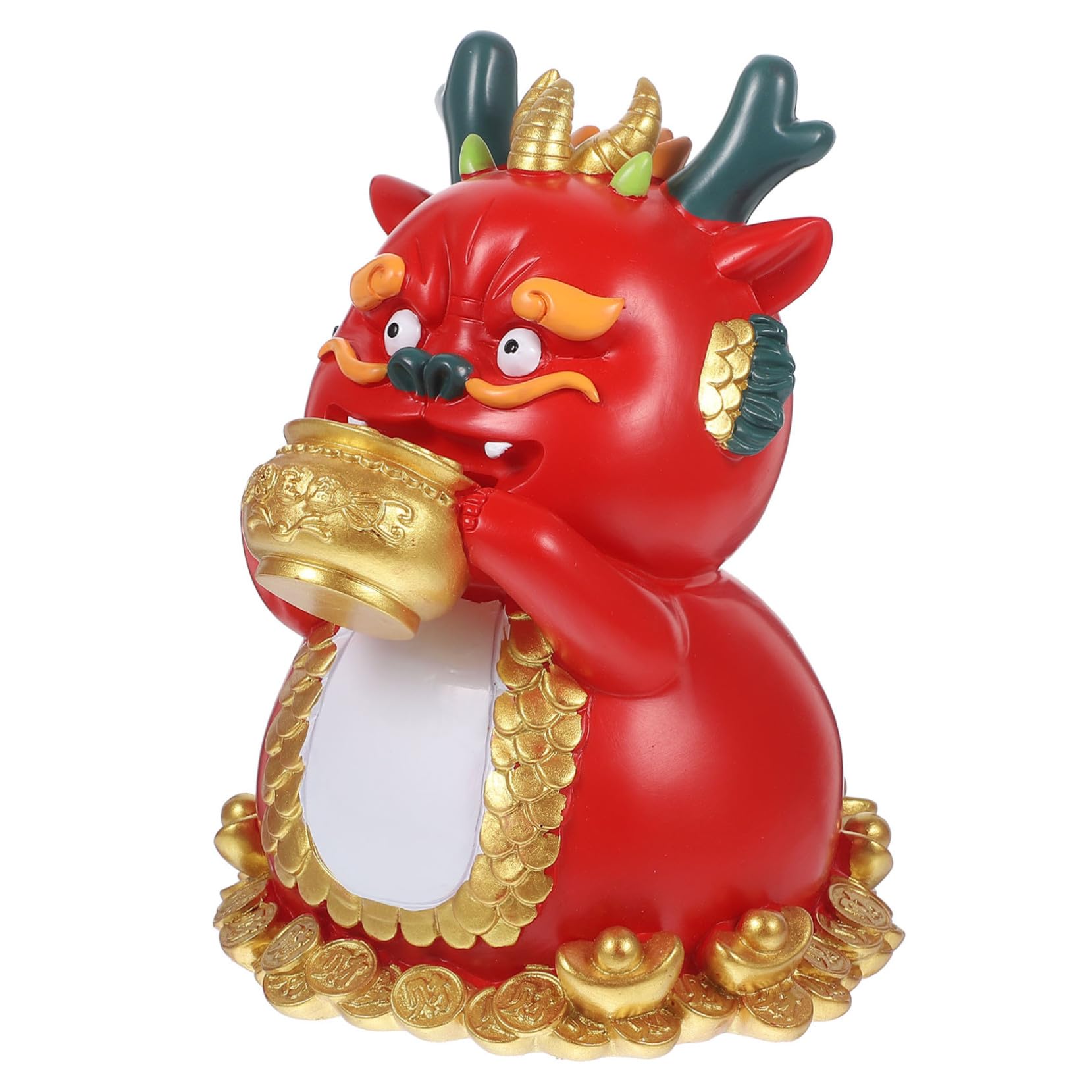 Drachen Spardose aus Kunstharz für Wohnzimmer Dekoration Chinesisches Neujahrs Geschenkstück