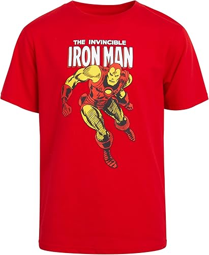 Miniatura 4 de Marvel Paquete de 5 camisetas de los Vengadores para niños, Spider-Man, Hulk, Capitán América, Iron Man, Thor (2T-16)