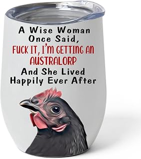 Funny Wise Woman Once Said Black Australorp Chicken Rooster Mom Tumbler 12oz Stainless Steel Sarcastic Insulated Cup Humorous Birthday Gifts for Australorp Chicken Lovers