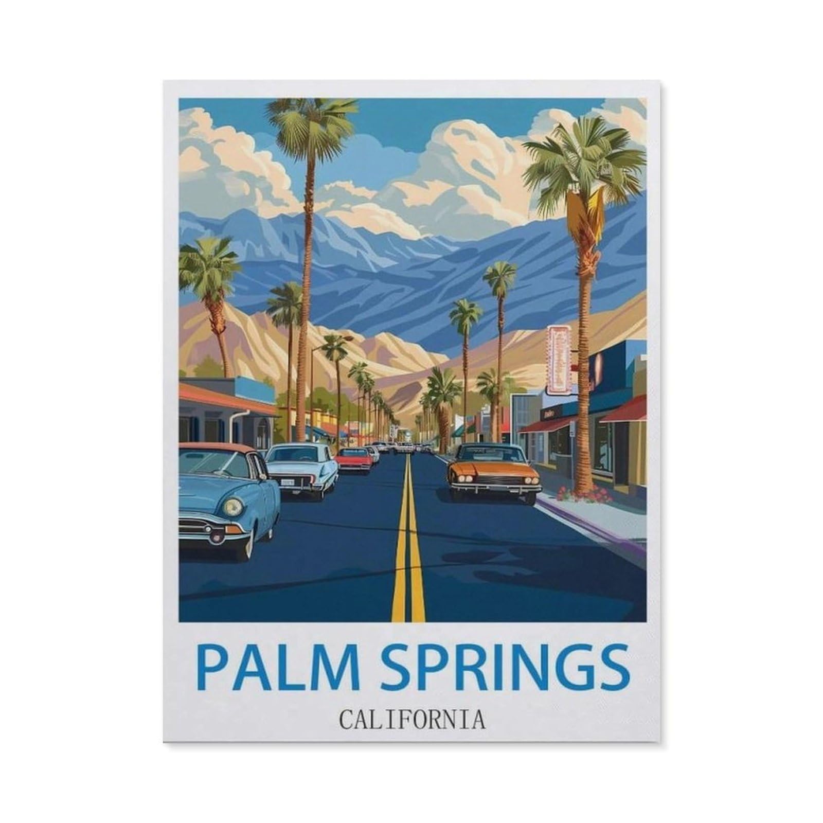 BEAYODKP 5D DIY Diamond Painting，Palm Springs California（50x60cm）