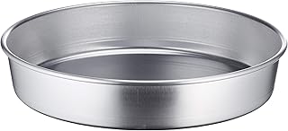 Pentole Agnelli Linea Pasticceria e Pizza Tortiera Conica in Alluminio con Orlo (H 6 cm), Argento, 28 cm