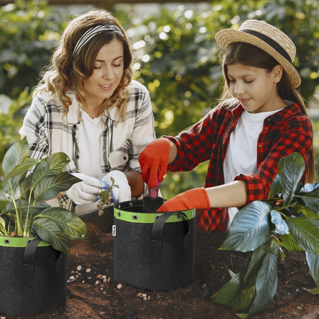 POTLAB® 7 Gallon Grow Bags (5-Pack),Low Stress Training Fabric Pots with Handles,Garden Bags to Grow Vegetables - Image 4