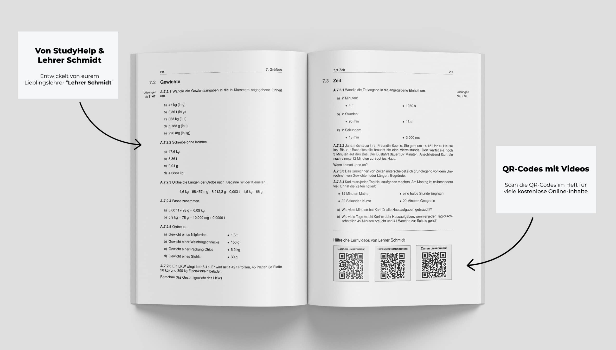 5. Klasse Mathematik Übungsheft: StudyHelp und Lehrer Schmidt (Mathe mit Lehrer Schmidt: inklusive Lernvideos)