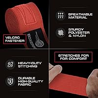 Vista 3 de BOXERPOINT 180" Ringside Boxing Wraps for Men & Women - Breathable Hand Wraps for Boxing, Muay Thai, Kickboxing, MMA Gear