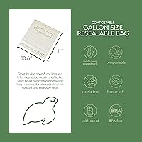 Vista 4 de Earth's Natural Alternative - Bolsas de almacenamiento de alimentos 100 % compostables (50 galones), bolsas ecológicas, resellables, resistentes