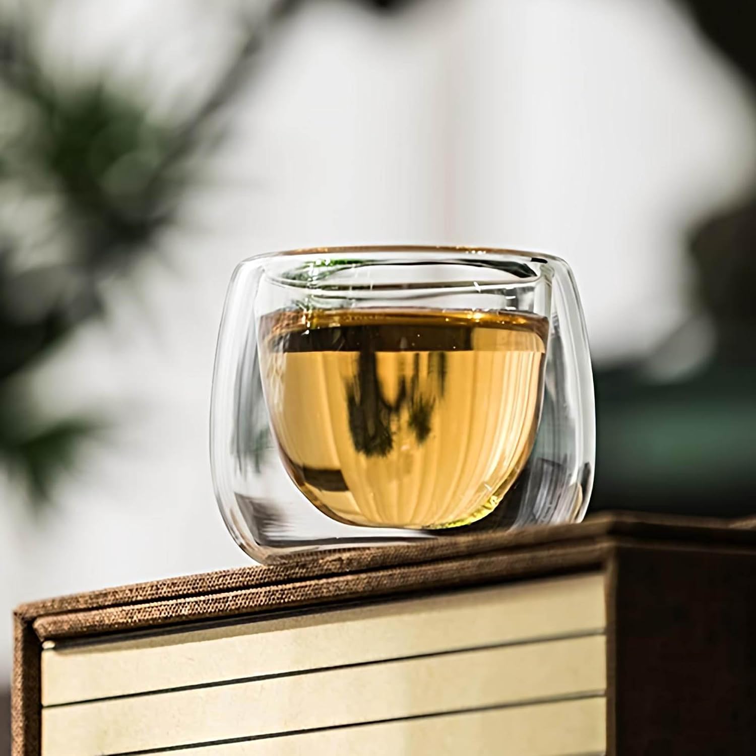 2oz Double Walled Espresso Glasses Espresso Cups,Espresso Double Wall Thermal Glasses,Double Walled Drinking Glass for Hot and Cold Liquids, Whiskey, Bourbon, Vodka, and Scotch (Set of 2)