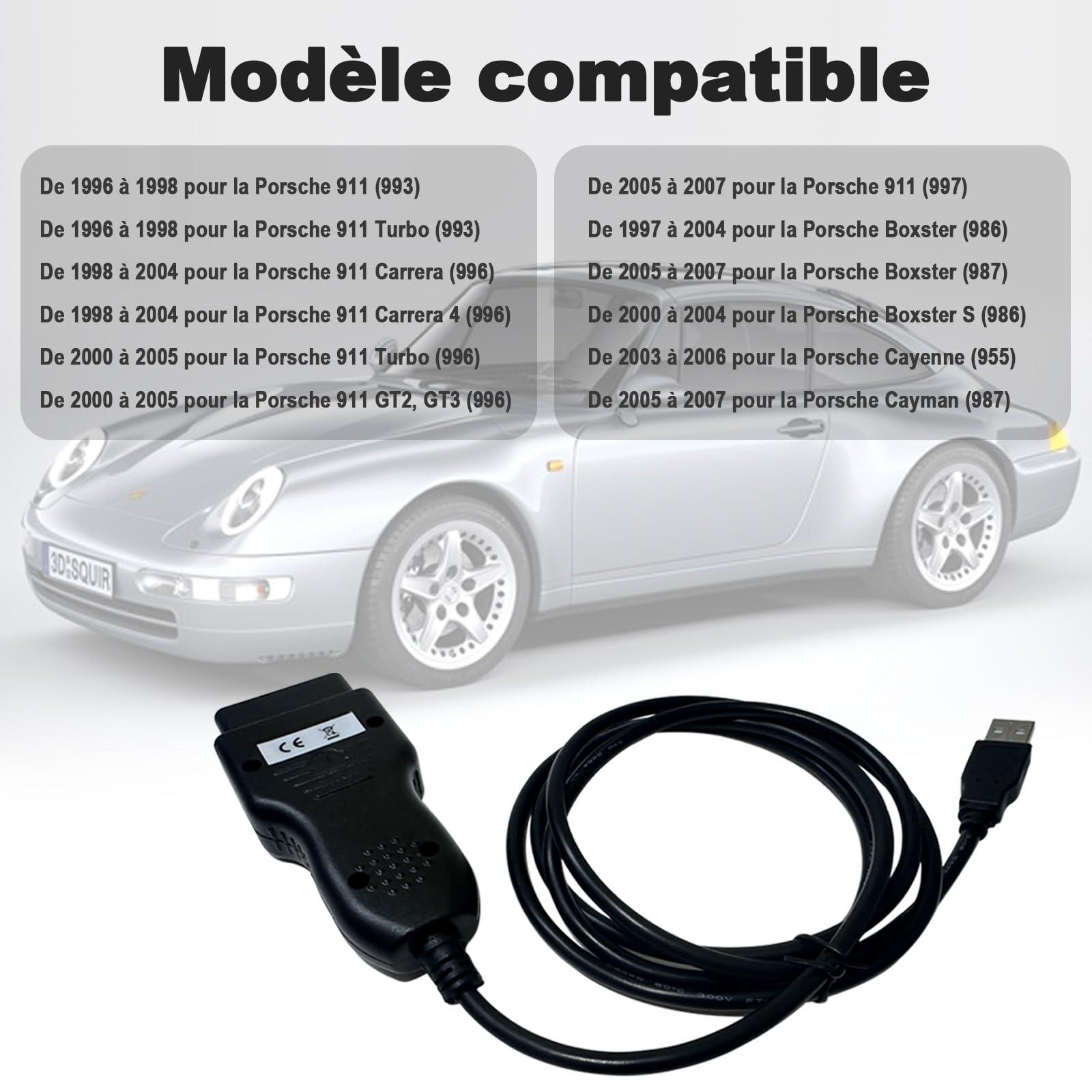 for Câble de Diagnostic Porsche Piwis OBD2 de Scanner ECU,1996-2007
