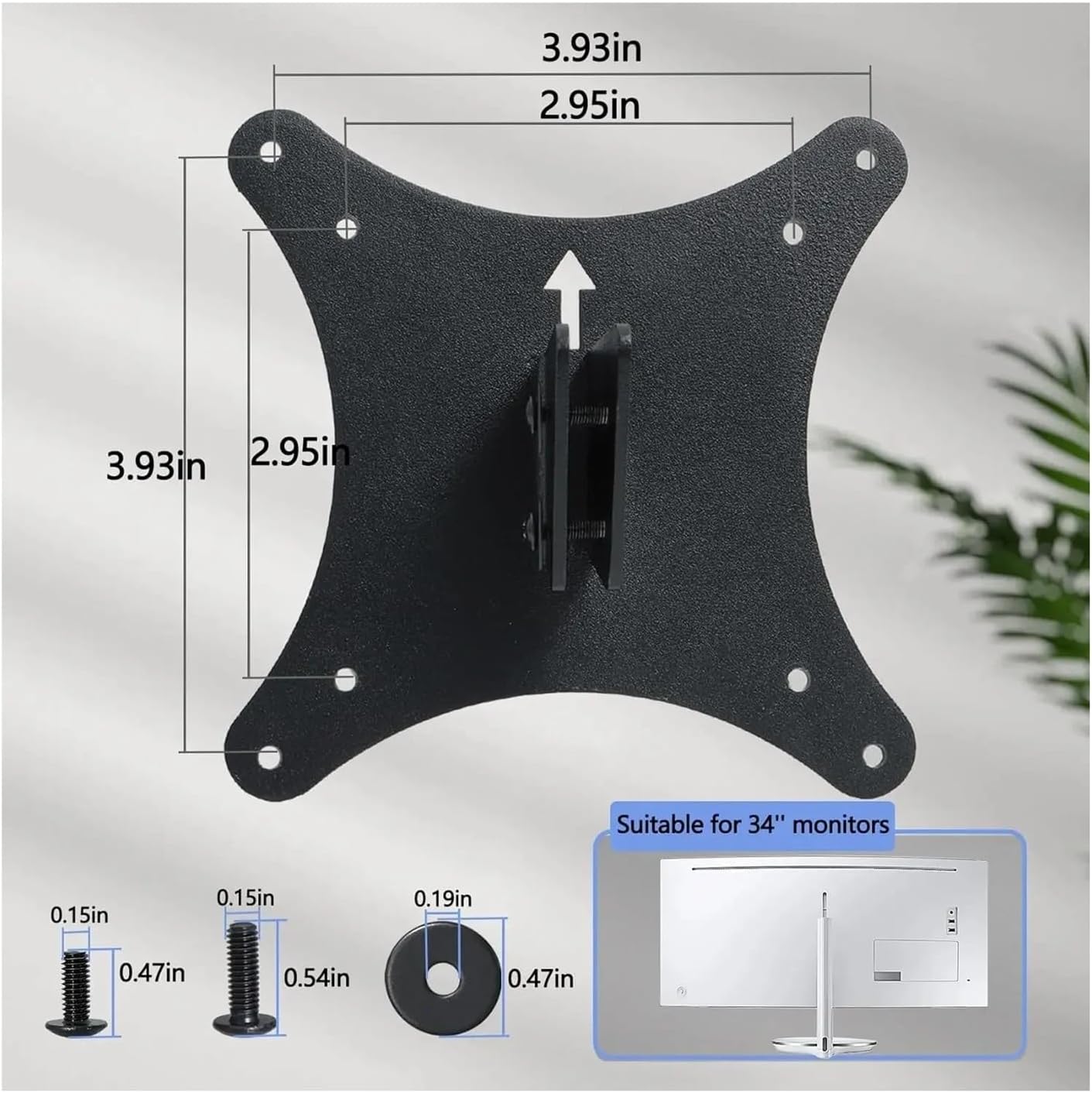 Wall Mount VESA Adapters Bracket ，Compatible for Samsung ，CJ79 CF79 C34 LC34 Series CJ791 CF791 C34J791 C34F791 LC34J791 LC34F791 Mounting Plate(White wall Mounted)