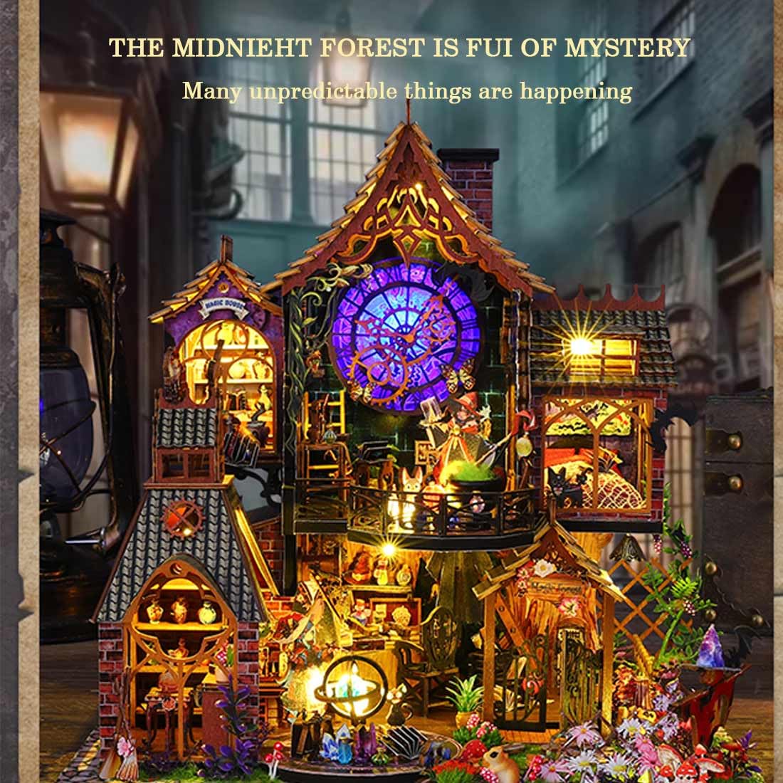 Amazon | ミニチュア ドールハウス キット、魔法の森の家 DIY ミニ