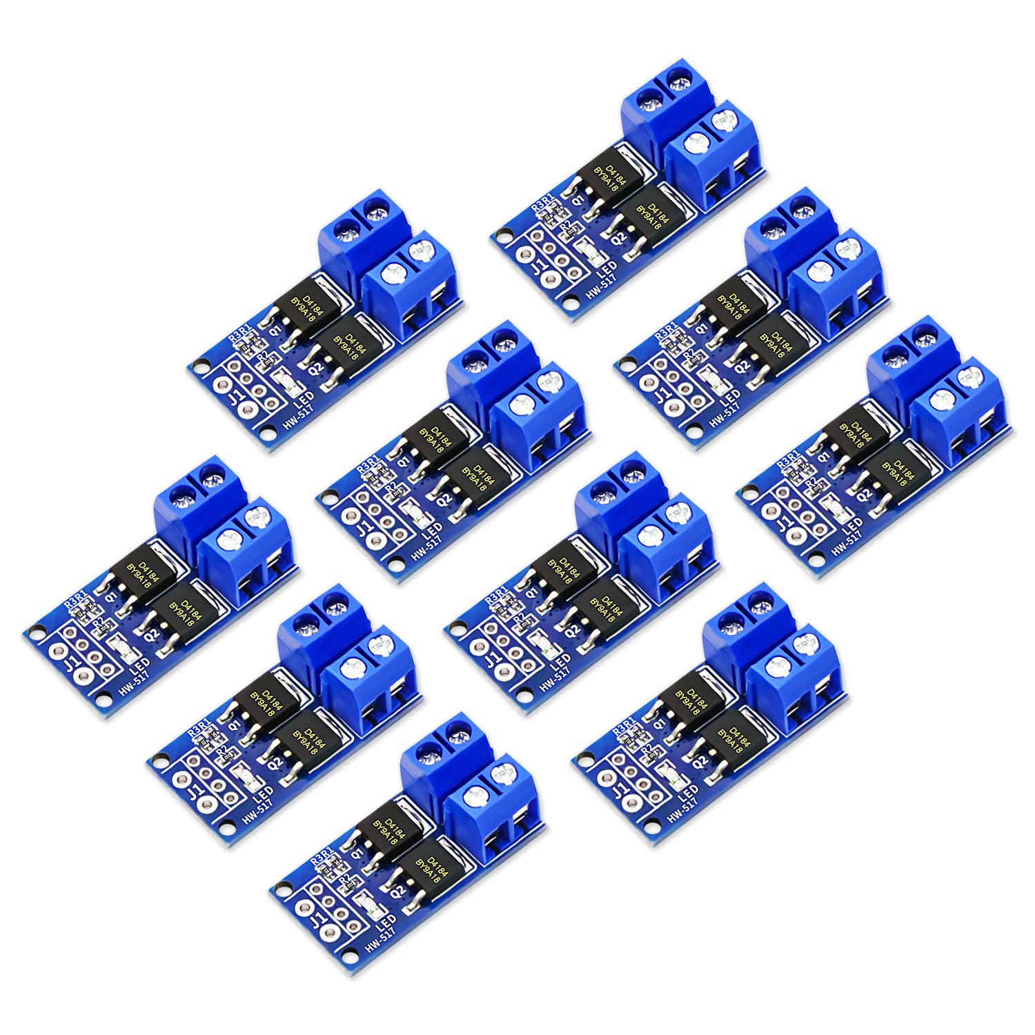 V TELESKY 10Pcs MOS FET Board High-Power FET Trigger Switch DC 5V-36V 15A (Max 30A) 400W FET Driver, PWM Adjustment Electronic Switch Control Board