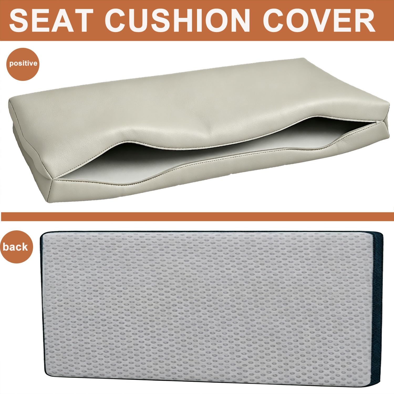 Funda de Cojín Repuesto para Banco,Cuero Sintético Impermeable,Antideslizante,Funda de Cojín Lavable y Desmontable, para Interiores Y Exteriores Silla De Banco Comedor Cocina(Café,160x50x5cm)