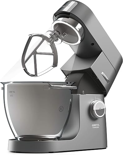Kenwood Chef XL Titanium KVL8300S Küchenmaschine, 1700 W, 6,7 l Kapazität, 5-teiliges Patisserie-Set, Innenbeleuchtung