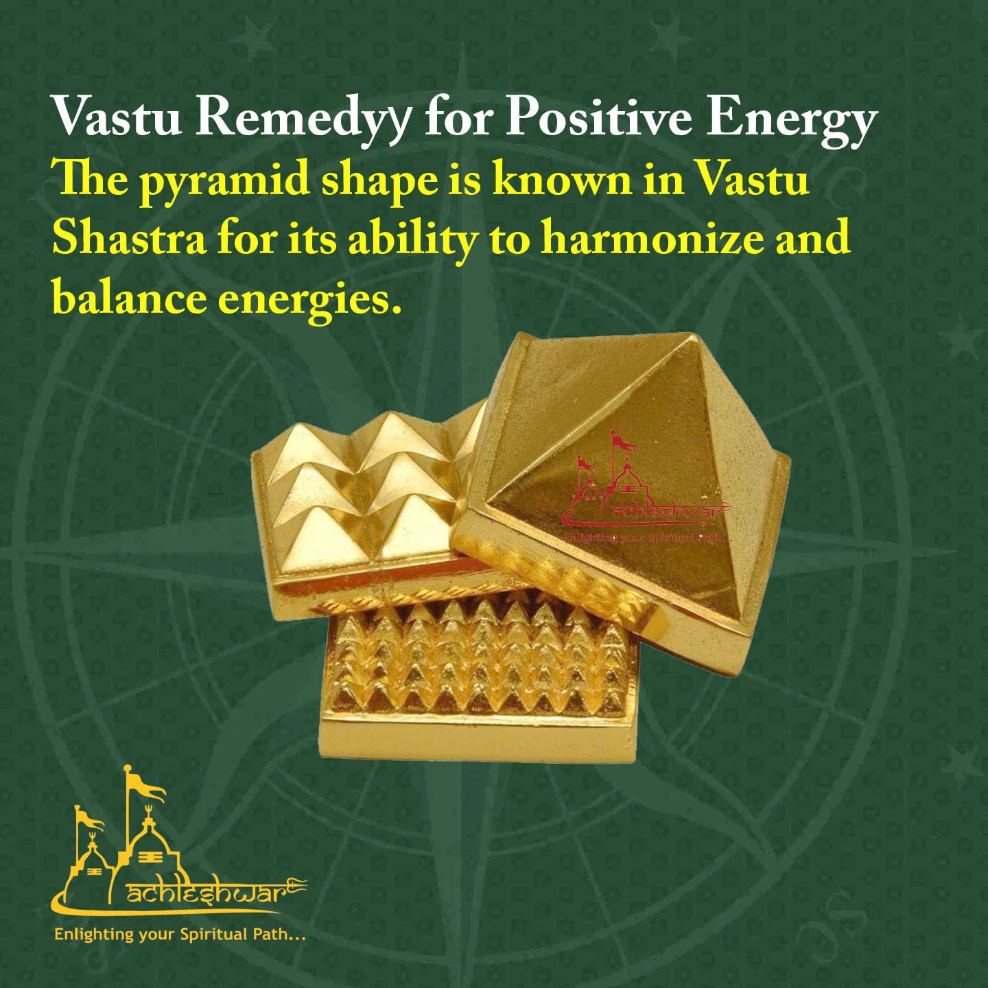 Brass Pyramid for Home & Energy - Vastu Remedy -5 Brass Pyramid for Home & Energy - Vastu Remedy -5