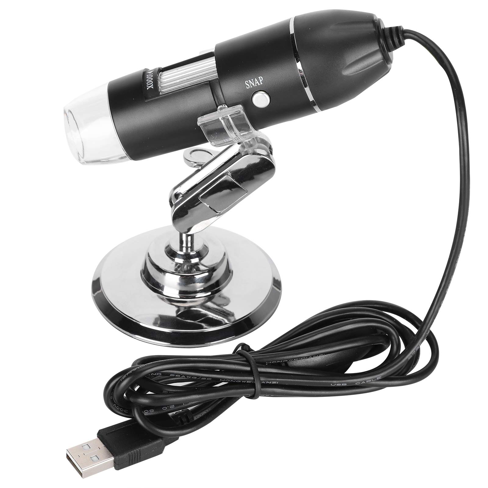 TTE01502 1000x USB Digital Industrial Electronic Microscope with 8 LED Lights, Portable Magnification for 7, 10, OS X 10.13 and higher mobile phone Compatible