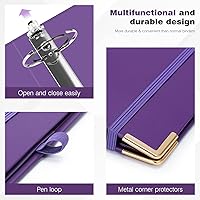 Vista 68 de Ospelelf Mini 3 Ring Binder, 2 Inch, Cute Pink Marble Binder for 5.5" x 8.5" with 5 Tab Dividers, File Folder Labels and Low Profile Clipboards