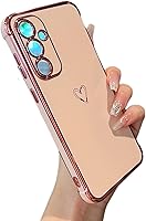 Vista 35 de ZTOFERA Funda diseñada para Google Pixel 7a, bonito diseño de corazones de amor con borde chapado y protección de lente de cámara, para Google Pixel