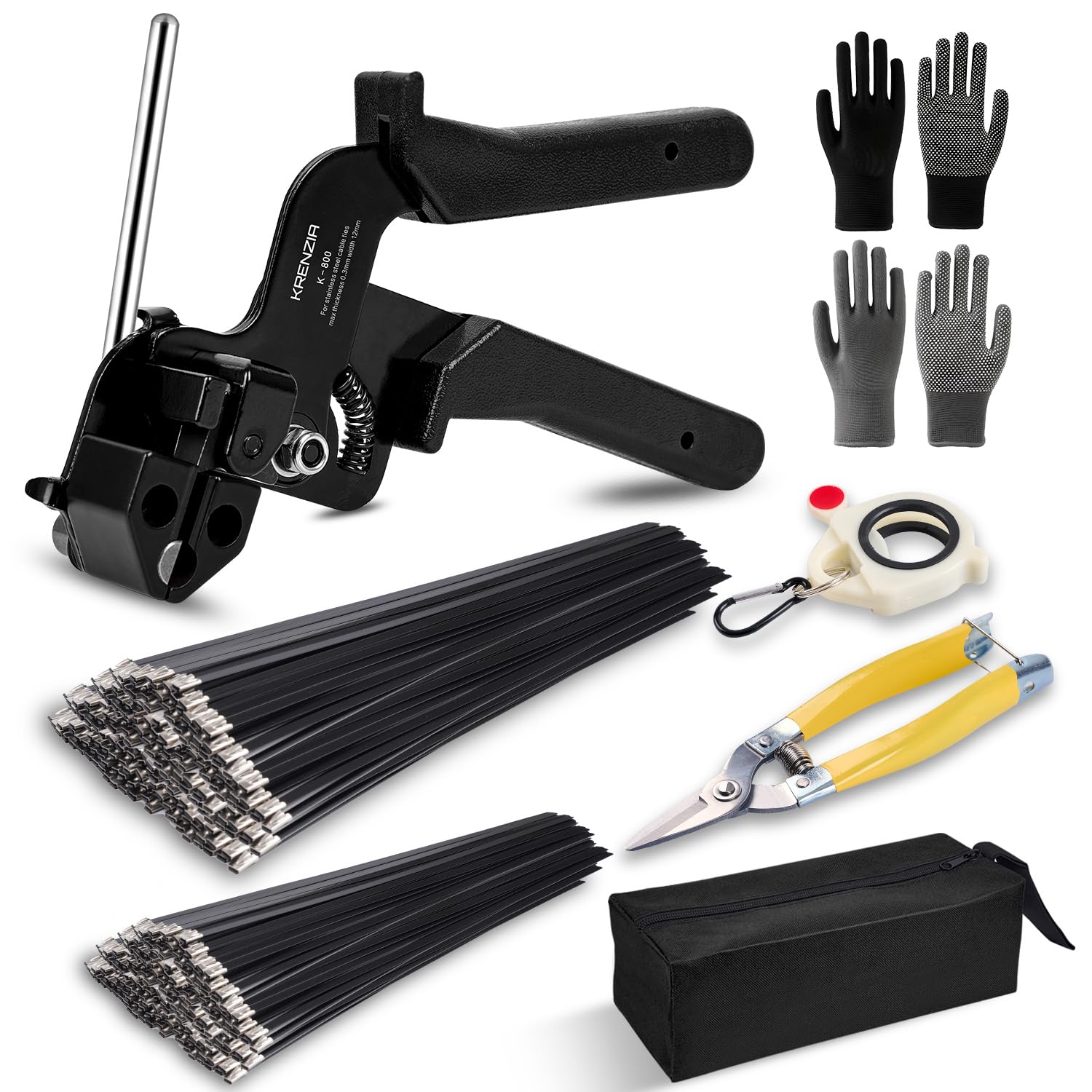 Amazon.com: Stainless Steel Cable Tie Gun Kit：With 300pcs Uv