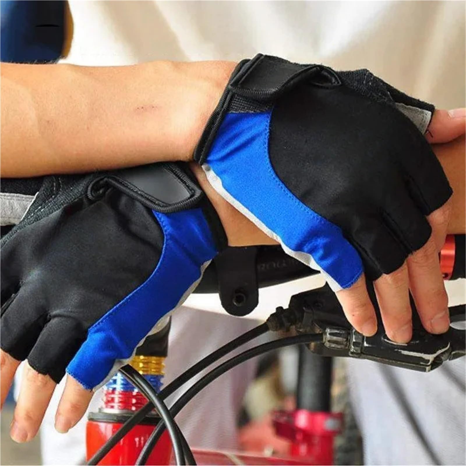 Guanti Da Fitness Guanti da ciclismo a mezze dita da uomo e da donna, antiscivolo, traspiranti, estivi, senza dita, sportivi, palestra, allenamento, bici Per Il Fitness