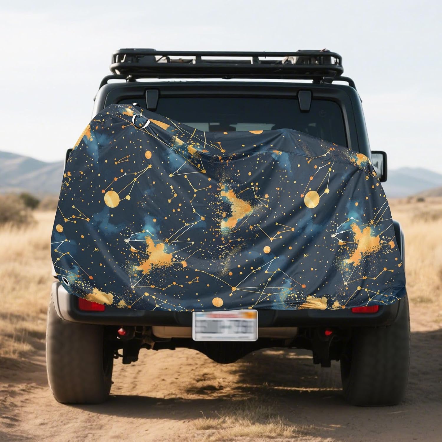 ALAZA Constellation Starry Sky Bike Cover Waterproof Outdoor Ebike Bicycle Covers Tarp Protection for 1/2 Bikes, Sun UV Dust Wind Proof