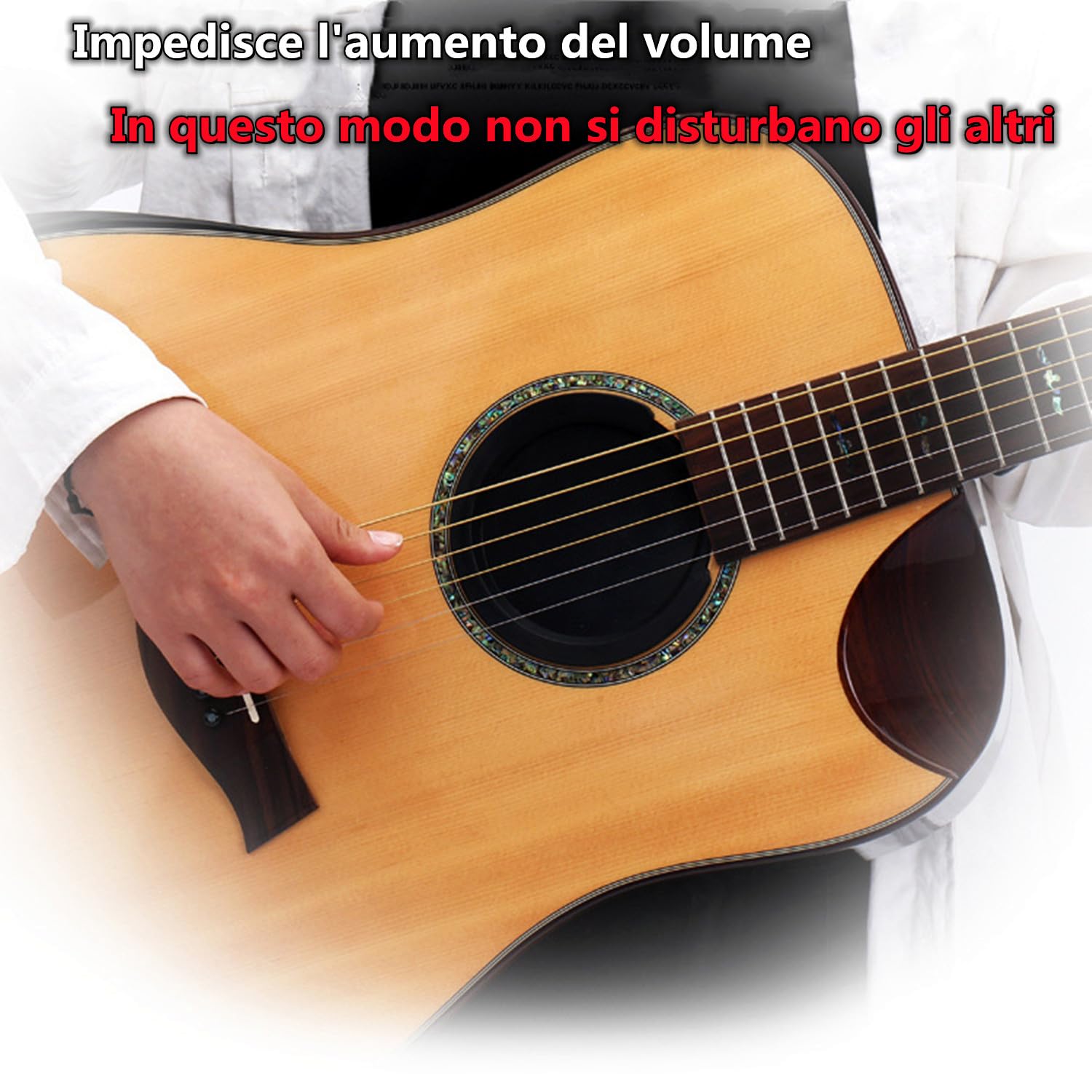 Copri-Buca Chitarra Acustica In Gomma - Elimina Feedback, Perfetto Per Live - Foto 6