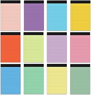 gisgfim 12 PCS 4" x 6" Small Legal Pad College Ruled Lined Mini Legal Pad 80 GSM Colorful Law Memo Pads 30 Sheets Memo & Scratch Pads for Home Office School Work Business To Do List Grocery List
