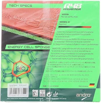 androandro Table Tennis Rubber UM Tension Lazenta R48 Soft Back ITTF International Table Tennis Federation Approved