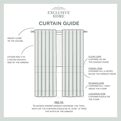 Miniatura 8 de Exclusive Home Catarina - Juego de cortina opaca para oscurecer y cortina traslúcida con pestañas ocultas y bolsillo para barra en la parte