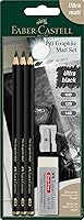 Vista 1 de Faber-Castell 3 Lápices de Grafito Mate Pitt en Lata - 10B, 12B, 14B - Lápices de Grafito Negro Mate