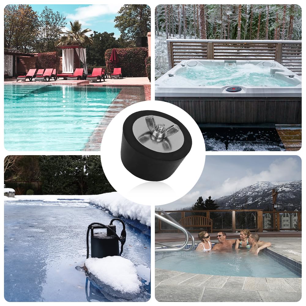 Pack De 2 Tapones De Invierno Para Piscinas, Diámetro 32-38 Mm, De Goma Y Acero Inoxidable, Anticongelantes, Para Skimmers Y Tuberías, Interiores Y Exteriores Pack De 2 Tapones De Invierno Para Piscinas, Diámetro 32-38 Mm, De Goma Y Acero Inoxidable, Anticongelantes, Para Skimmers Y Tuberías, Interiores Y Exteriores