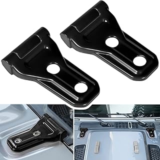 Front Engine Hood Hinge Cover Trim Exterior Accessories Decoration for 2018-2022 Jeep Wrangler JL JLU Unlimited Sports Freedom Sahara Rubicon Gladiator JT 2-Door & 4-Door (Black 2PCS)