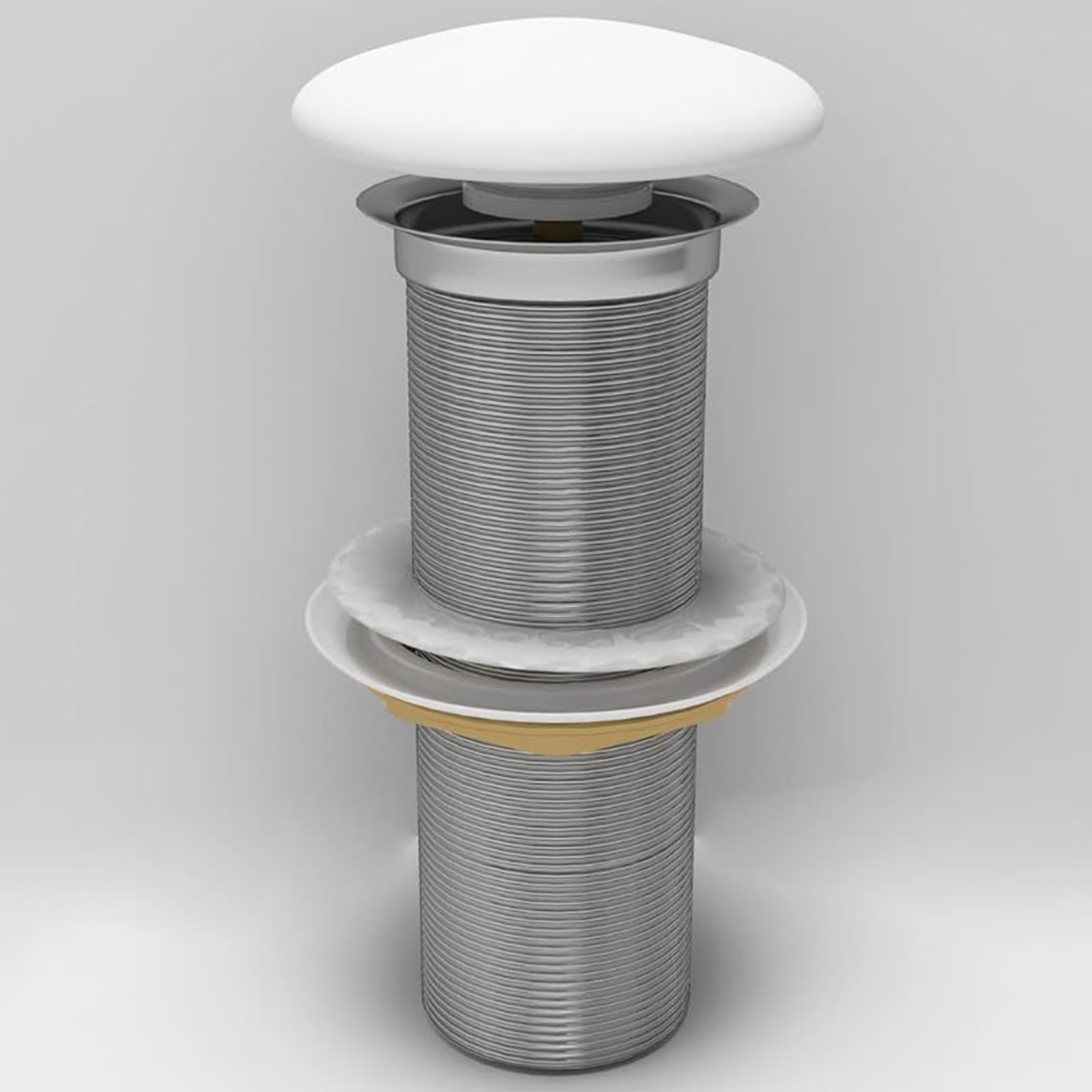 PESCA Heavy Quality Brass Full Thread Waste Couping 7" INCH for Wash Basin,Drain Out let System Pop up Full Thread Waste Coupling (Ceramic White top) (B0BMN4LHB3) Amazon Price History, Amazon Price Tracker