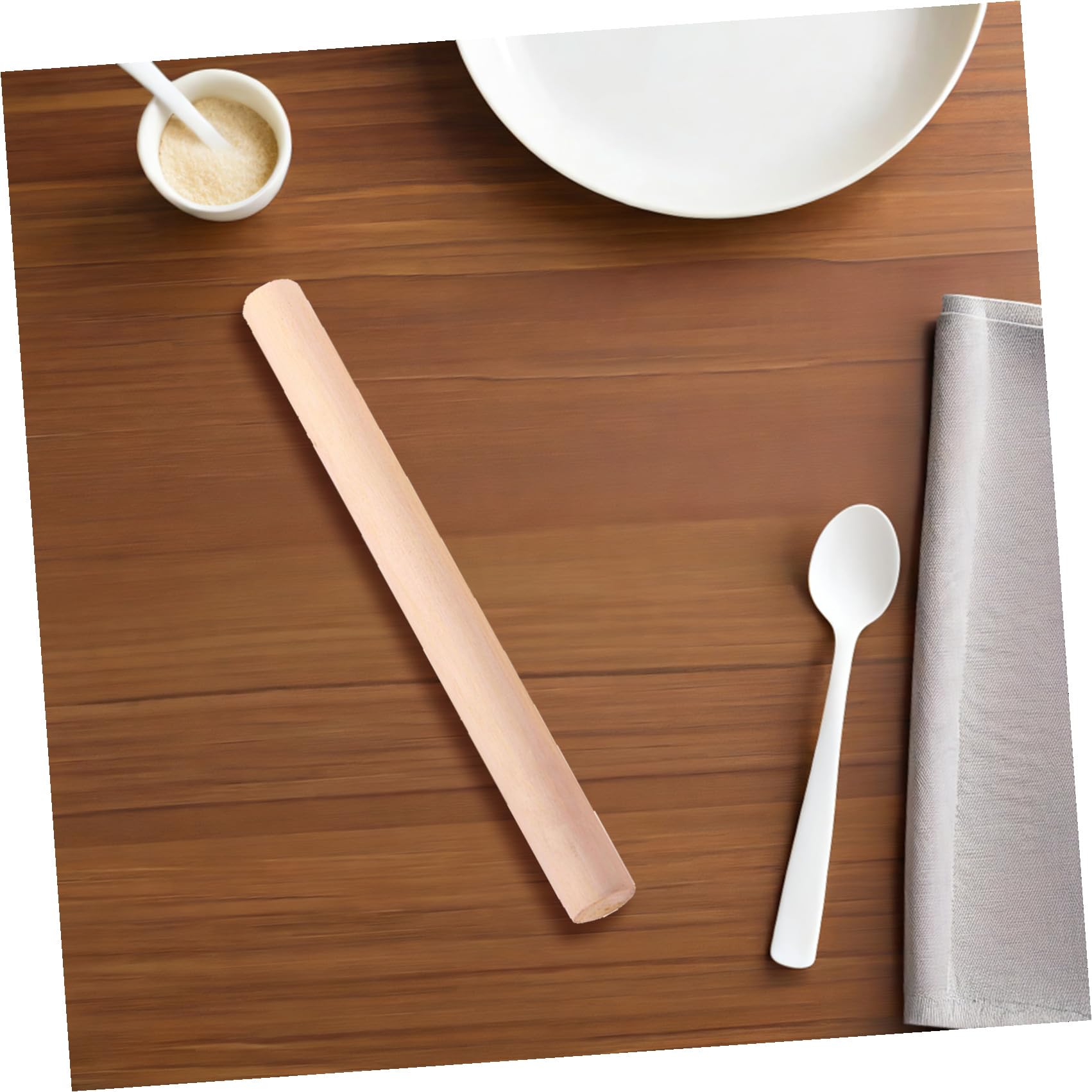 Mattarello in Legno 10 Pezzi Color Kaki per Cucina