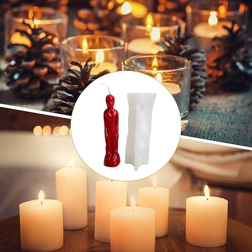 Miniatura 3 de Molde para hacer velas con forma de hombre, molde de arte de silicona con figura femenina y masculina, suministros de fabricación de moldes de jabón