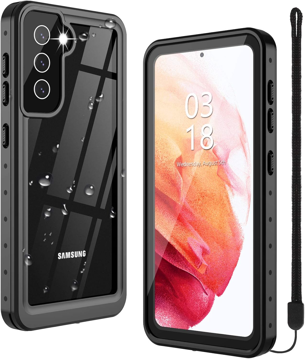 Nineasy Funda para Samsung Galaxy S21 IP68 Waterpoof a prueba de polvo a prueba de golpes S21 con protector de pantalla integrado carcasa transparente impermeable para Samsung S21 6.2 pulgadas 5G 2021
