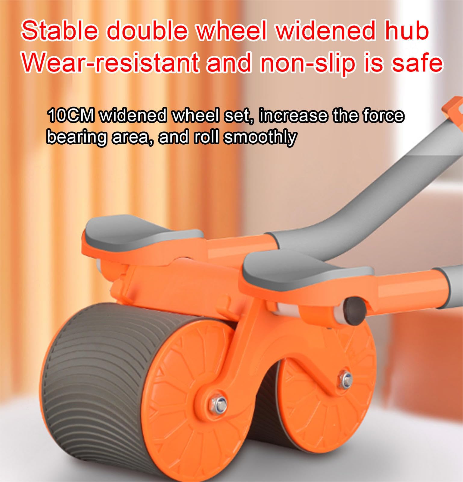 Automatisches Rebound-Bauchrad – Ab-Roller mit Ellenbogenstütze und Timer – Bauch-Roller für Rumpftraining, Heimgymnastik, Bauchübungen,A
