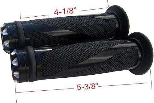 Miniatura 3 de Puños de gel para manillar de motocicleta de aluminio CNC de 0.866 in para Suzuki Vstrom 650 DL650A ABS 2016, color negro