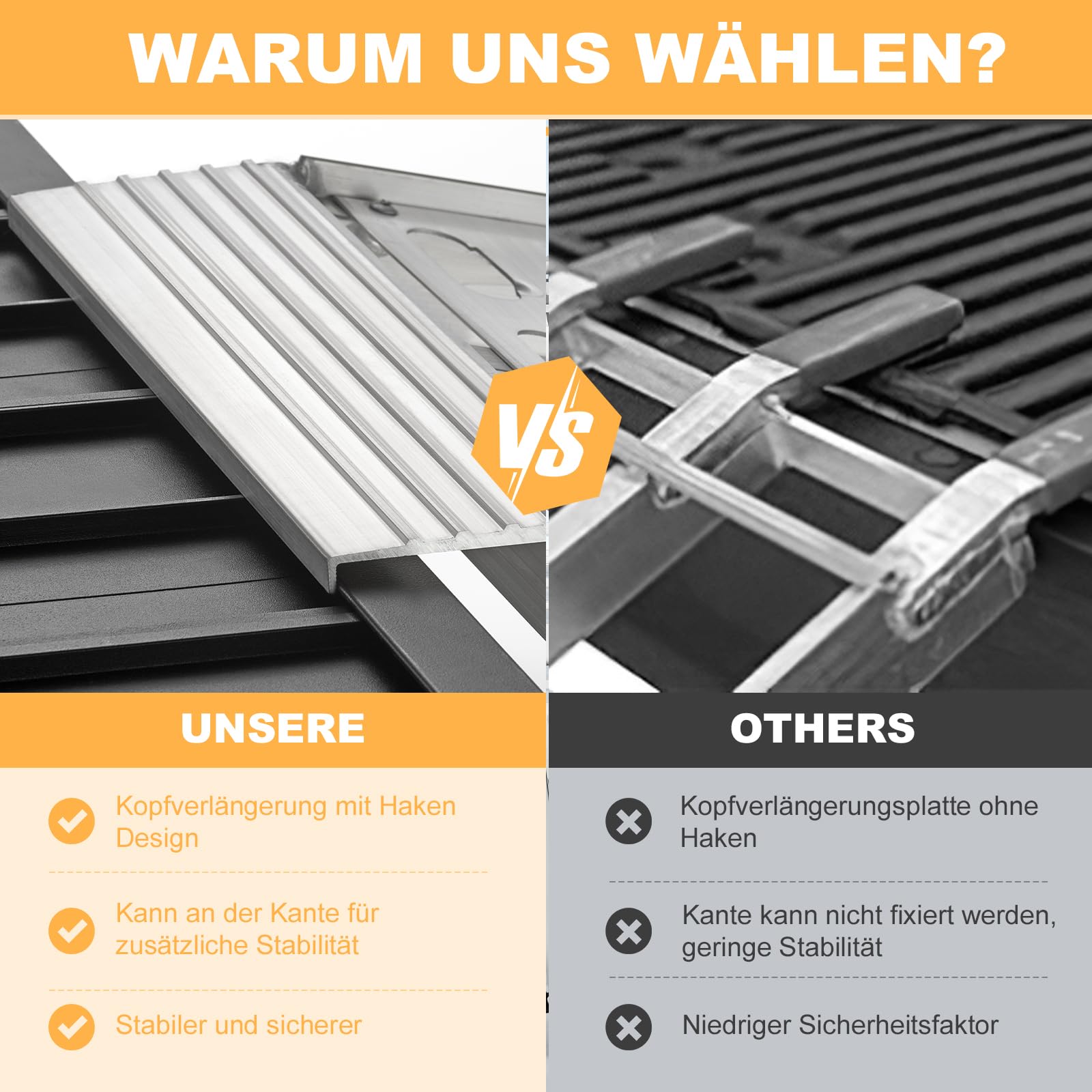 gardhom 2X Rampe Auto Klappbar 228x28x4.5cm Auffahrrampe PKW 680kg Alu Laderampe für Anhänger, Motorrad Fahrradrampe für Treppe